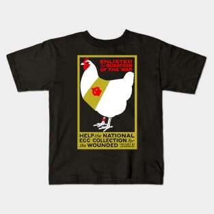 1914 World War I Propaganda Poster Chickens Kids T-Shirt